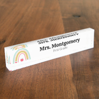 Placa De Nombre Regalo personalizado de mesa para profesores