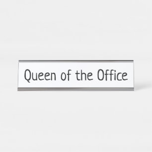 Placa De Nombre Reina de la Oficina