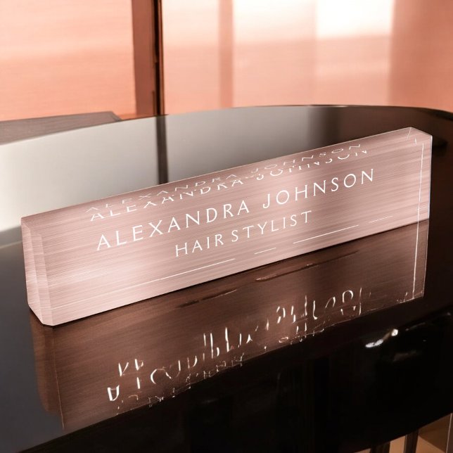 Placa De Nombre Relieve metalizado de oro rosa         | Relieve m (Subido por el creador)