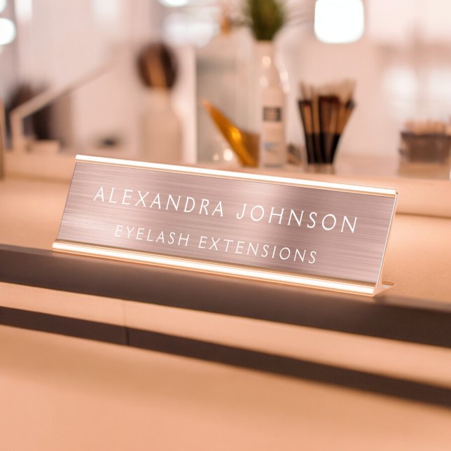 Placa De Nombre Relieve metalizado de oro rosa         | Relieve m (Subido por el creador)