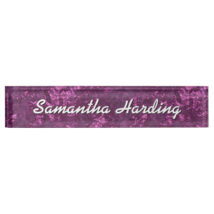 Placa De Nombre Relieve metalizado Orquídea Mira Personalizado Esc