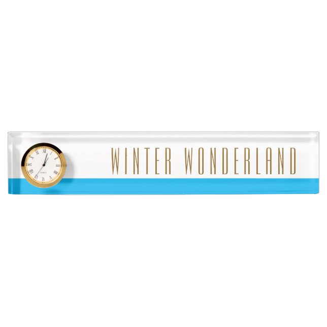 Placa De Nombre Reloj de WONDERLAND WONDERLAND con cielo azul boni (Anverso)