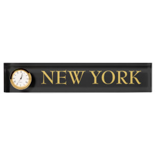 Placa De Nombre Reloj Mundial de Zona Horaria