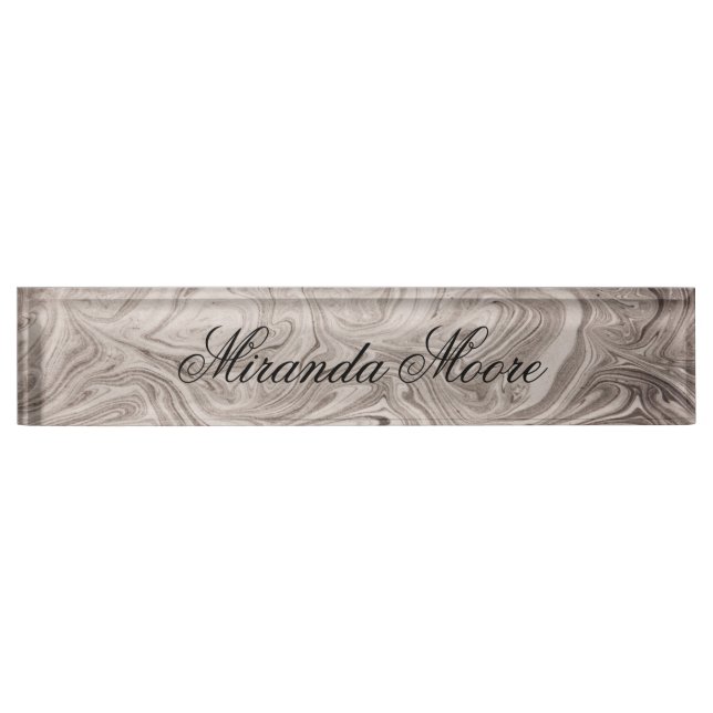 Placa De Nombre Remolinos del gris (Anverso)
