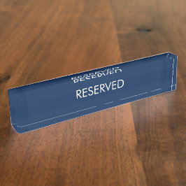 Placa De Nombre Reservado, personalizar, cambiar nombre de texto c