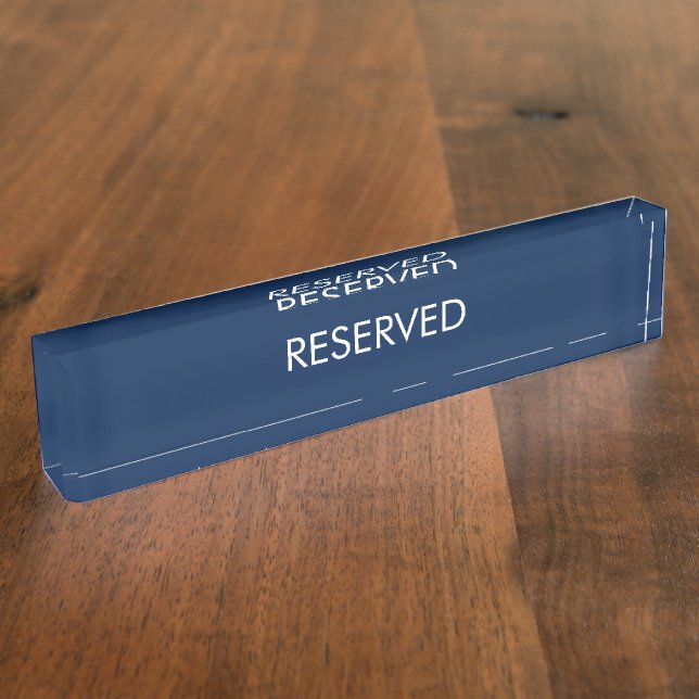 Placa De Nombre Reservado, personalizar, cambiar nombre de texto c (Lateral)
