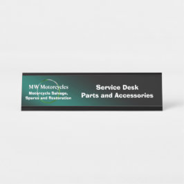 Placa De Nombre Restauración de motocicletas, anillo verde azulado