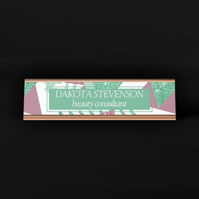 Placa De Nombre Resumen fresco de los años 80 | Patrón de formas r (Subido por el creador)