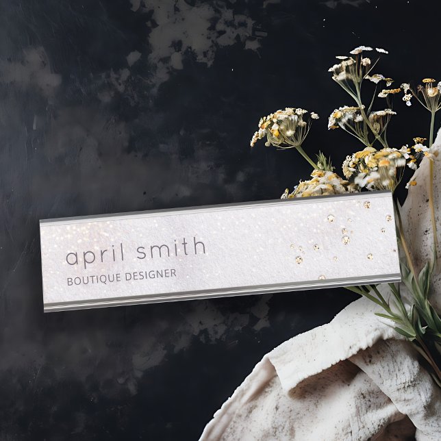 Placa De Nombre Resumen Purpurina de acuarela del cepillo de lino  (Subido por el creador)