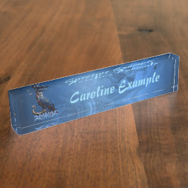 Placa De Nombre Reyes de cielos y tierra, el búho majestuoso