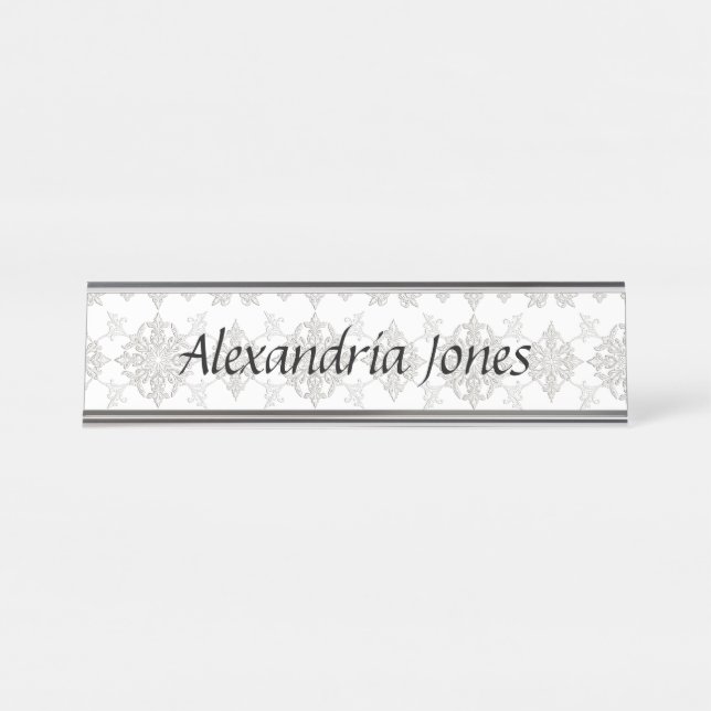 Placa De Nombre Rococo Lace Nameplate (Anverso)