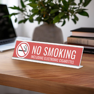 Placa De Nombre Rojo - cigarrillos electrónicos amonestadores de