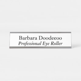 Placa De Nombre Rollo ocular blanco profesional