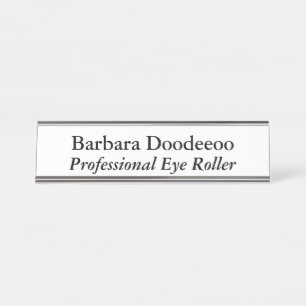 Placa De Nombre Rollo ocular blanco profesional