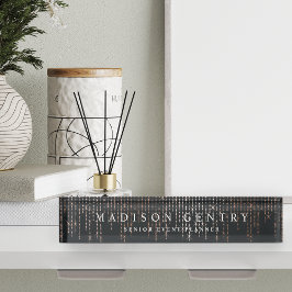 Placa De Nombre Rosa Gold Marquee