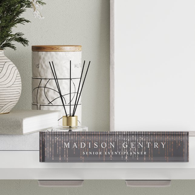 Placa De Nombre Rosa Gold Marquee (Subido por el creador)