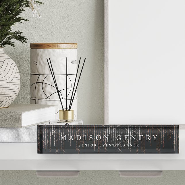 Placa De Nombre Rosa Gold Marquee (Subido por el creador)