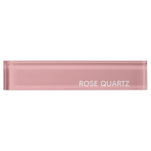Placa De Nombre Rosa Nombre de color rosa de cuarzo