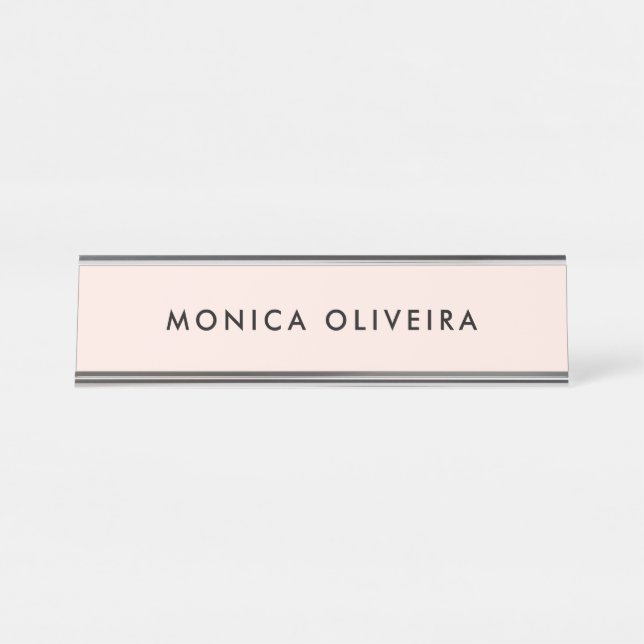 Placa De Nombre Rosa profesional simple de Rubor (Anverso)