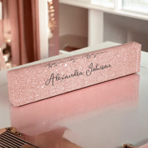 Rosa Purpurina de oro Sparkle Girly Modern