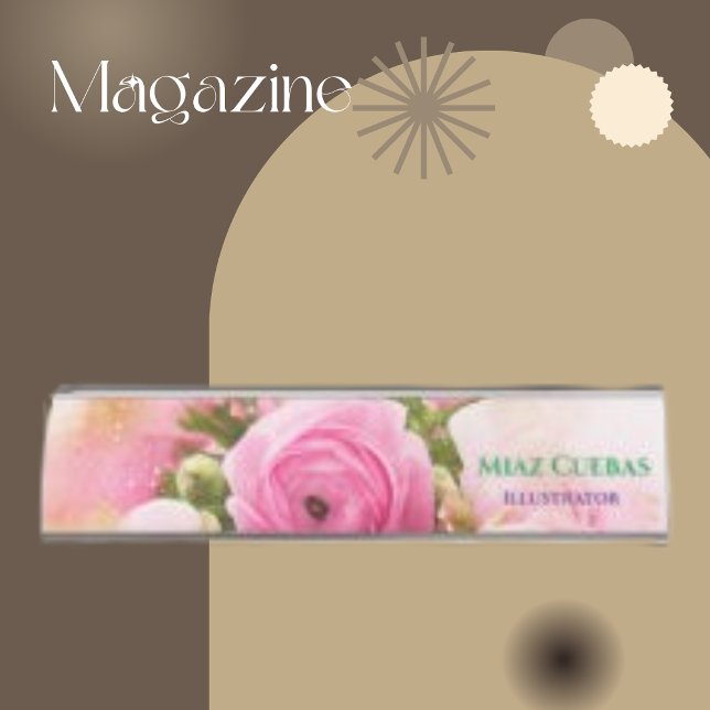 Placa De Nombre Rosas de Flores Clásicas Bouquet Resumen (Subido por el creador)