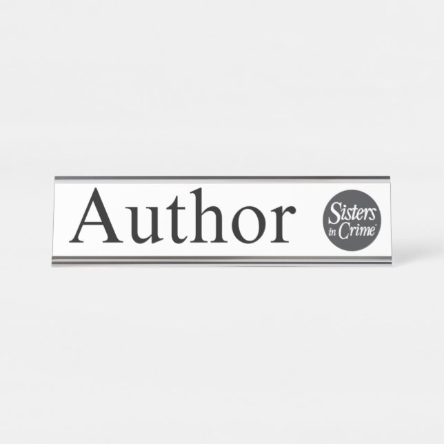Placa De Nombre Rótulo de escritorio de autor (Anverso)