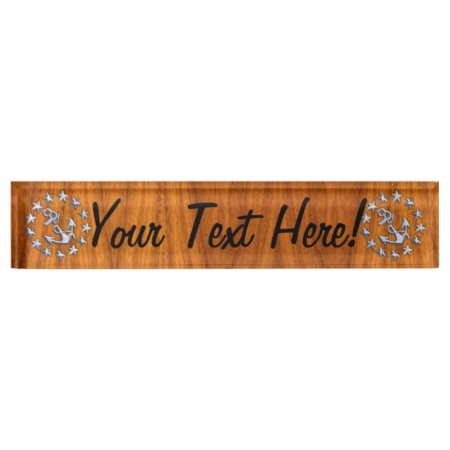 Placa De Nombre Rótulo de la bandera del yate en la impresión de (Anverso)