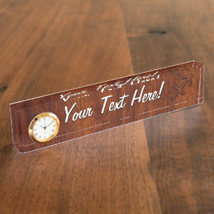 Placa De Nombre Rótulo Sagittarius Zodiac al estilo de la madera d