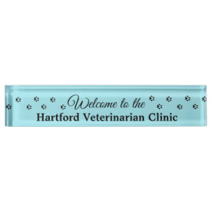 Placa De Nombre Rótulo veterinario agradable personalizado de la