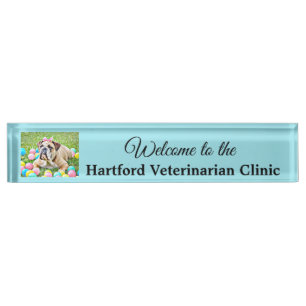 Placa De Nombre Rótulo veterinario agradable personalizado de la