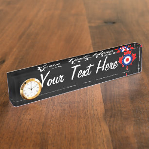 Placa De Nombre Roundel Personalizado Hoja de Arce Mod CANADÁ