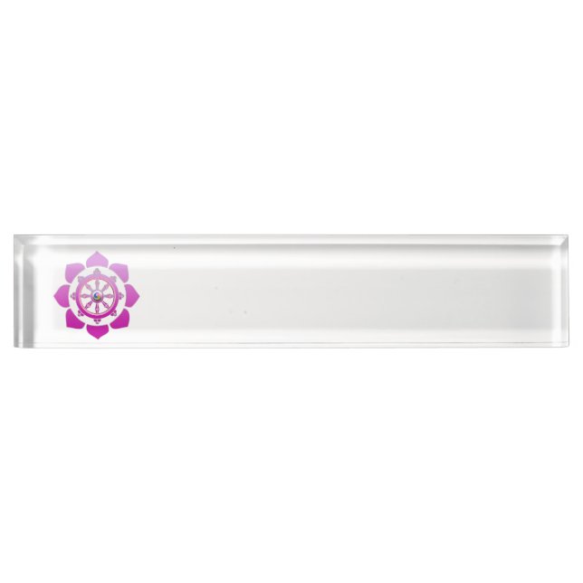 Placa De Nombre Rueda Dharma (Anverso)