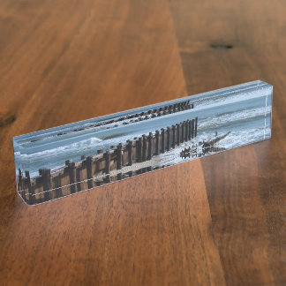 Placa De Nombre Rustic Bulkhead en la playa