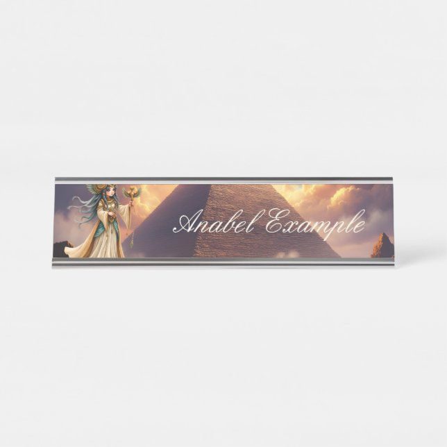 Placa De Nombre Sacerdotisa Celestial de la Pirámide Dorada. (Anverso)