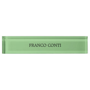 Placa De Nombre Sage Green Llanura Minimalista Moderna