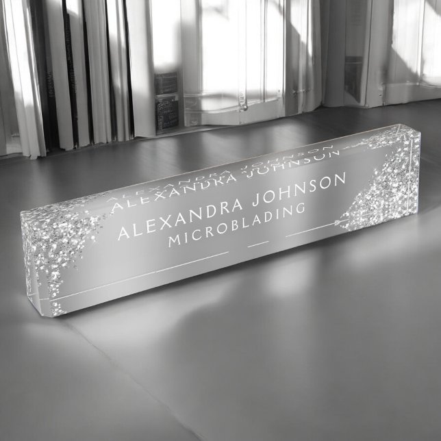 Placa De Nombre Salon de brotes de microblando de Purpurina platea (Subido por el creador)