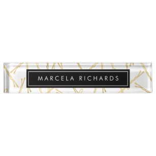 Placa De Nombre Salón Estilista de moda Bobby Pins