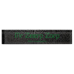 Placa De Nombre Sci-fi