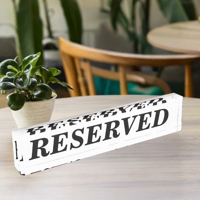 Placa De Nombre Señal de Reservado para Mesa de Restaurante (Subido por el creador)
