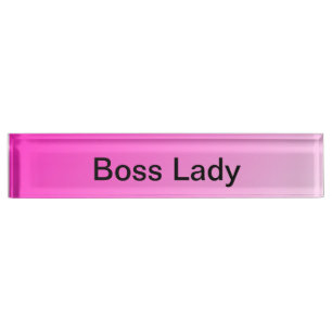 Placa De Nombre Señora de Boss
