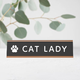 Placa De Nombre Señora de los Gatos