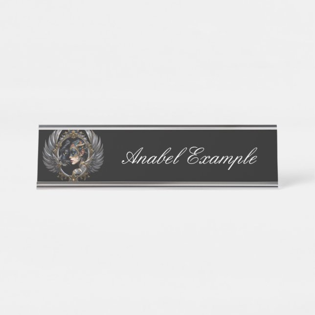 Placa De Nombre Shadow Queen – Emblema del Espíritu de Pantera.  (Anverso)