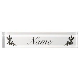 Placa De Nombre Silhouette de hadas Thunder_Cove