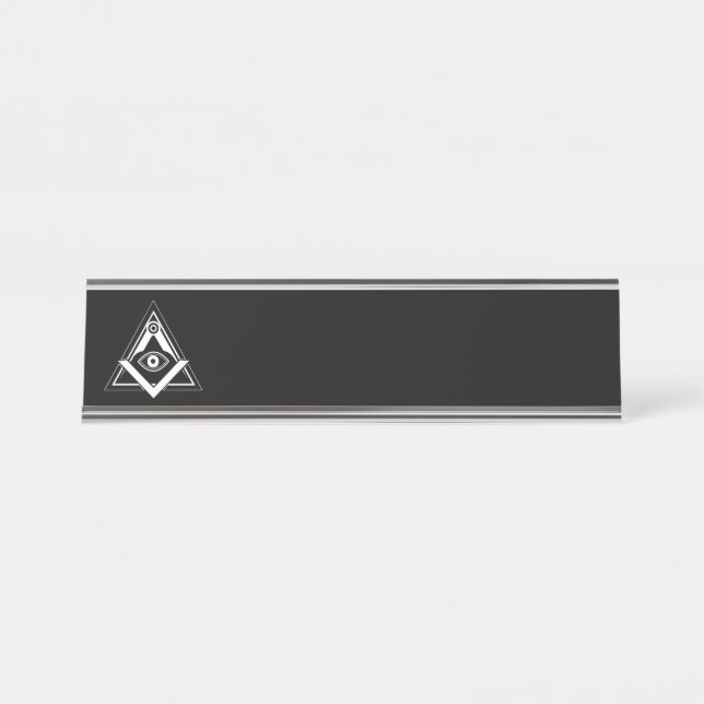 Placa De Nombre Símbolo de masonería (Anverso)