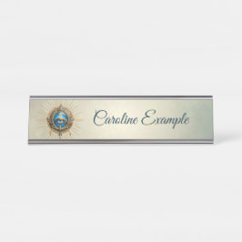 Placa De Nombre Símbolo del ojo alistador egipcio,