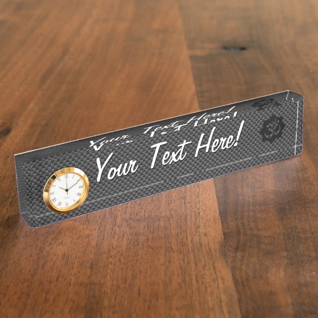 Placa De Nombre Símbolo OM Lotus Spirituality in Carbon Fiber Styl (Lateral)