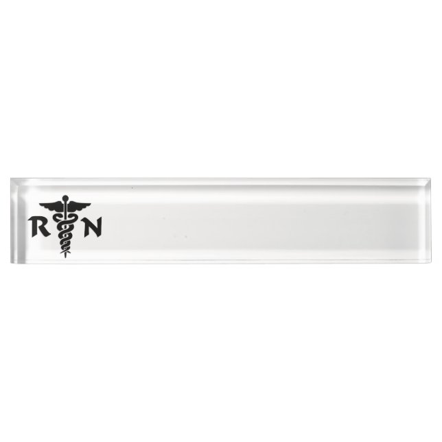 Placa De Nombre Símbolos médicos de la enfermera del RN (Anverso)