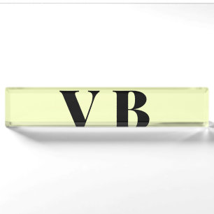 Placa De Nombre simple minimal color sólido personalizado pastel p