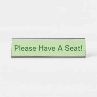 Placa De Nombre Simple, Minimalista Y Humilde "¡Por Favor, Tomen U