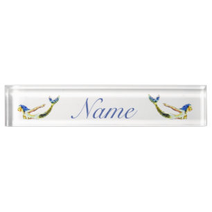 Placa De Nombre Sirena Subacuática Natación Thunder_Cove